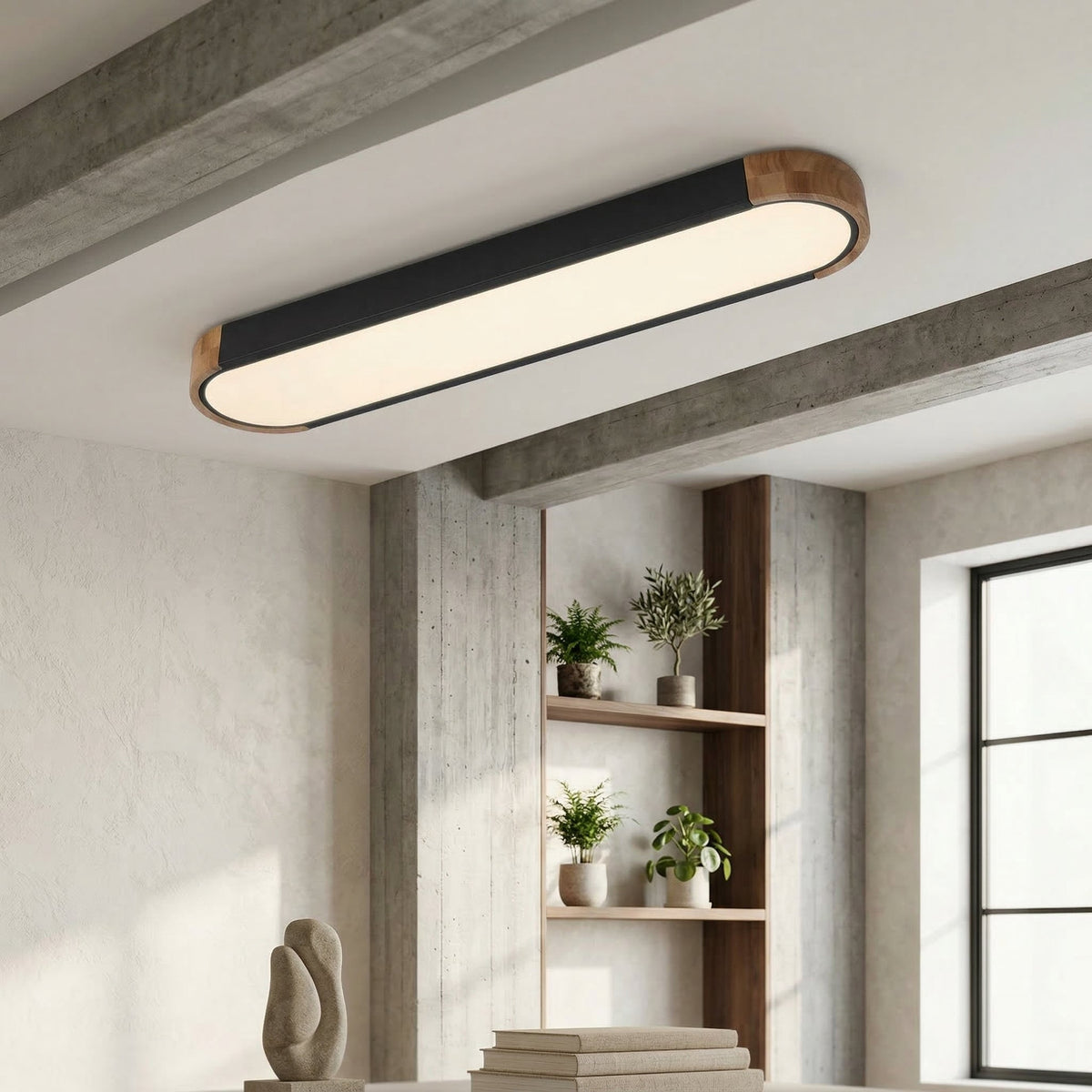 Plafondlamp Scandinavisch LED met Ovale Vorm en Driekleur Instelling