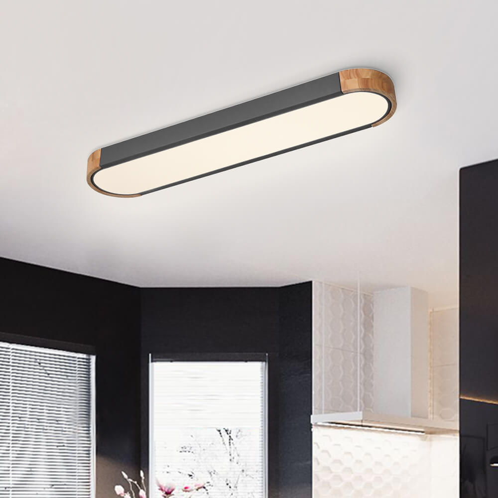 Plafondlamp Scandinavisch LED met Ovale Vorm en Driekleur Instelling