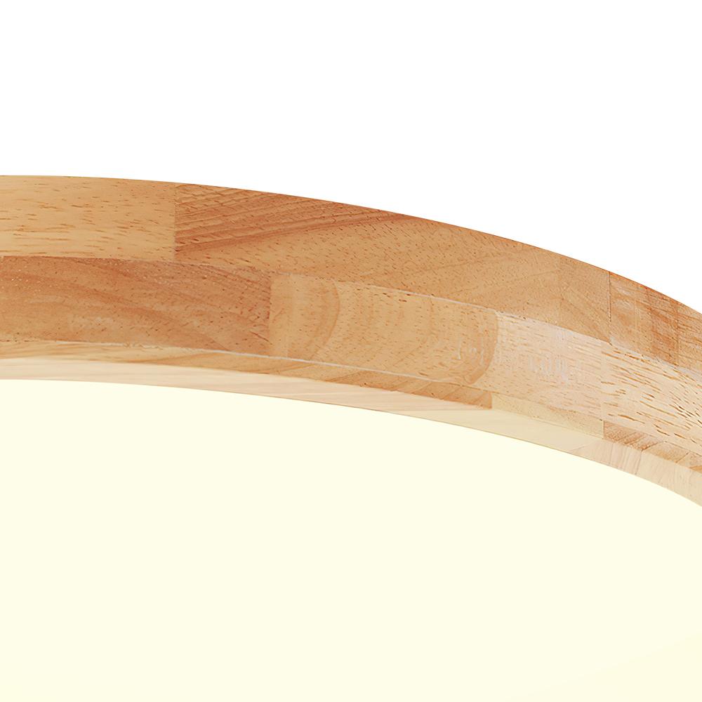 Plafondlamp Scandinavisch met Houten Rand en Dimbare Geïntegreerde LED