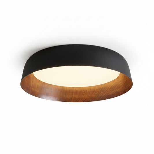 Plafondlamp Scandinavisch met Houtlook Kap en Geïntegreerde LED