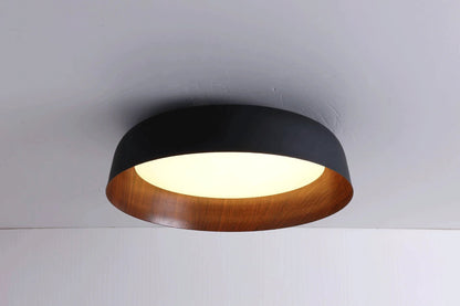 Plafondlamp Scandinavisch met Houtlook Kap en Geïntegreerde LED