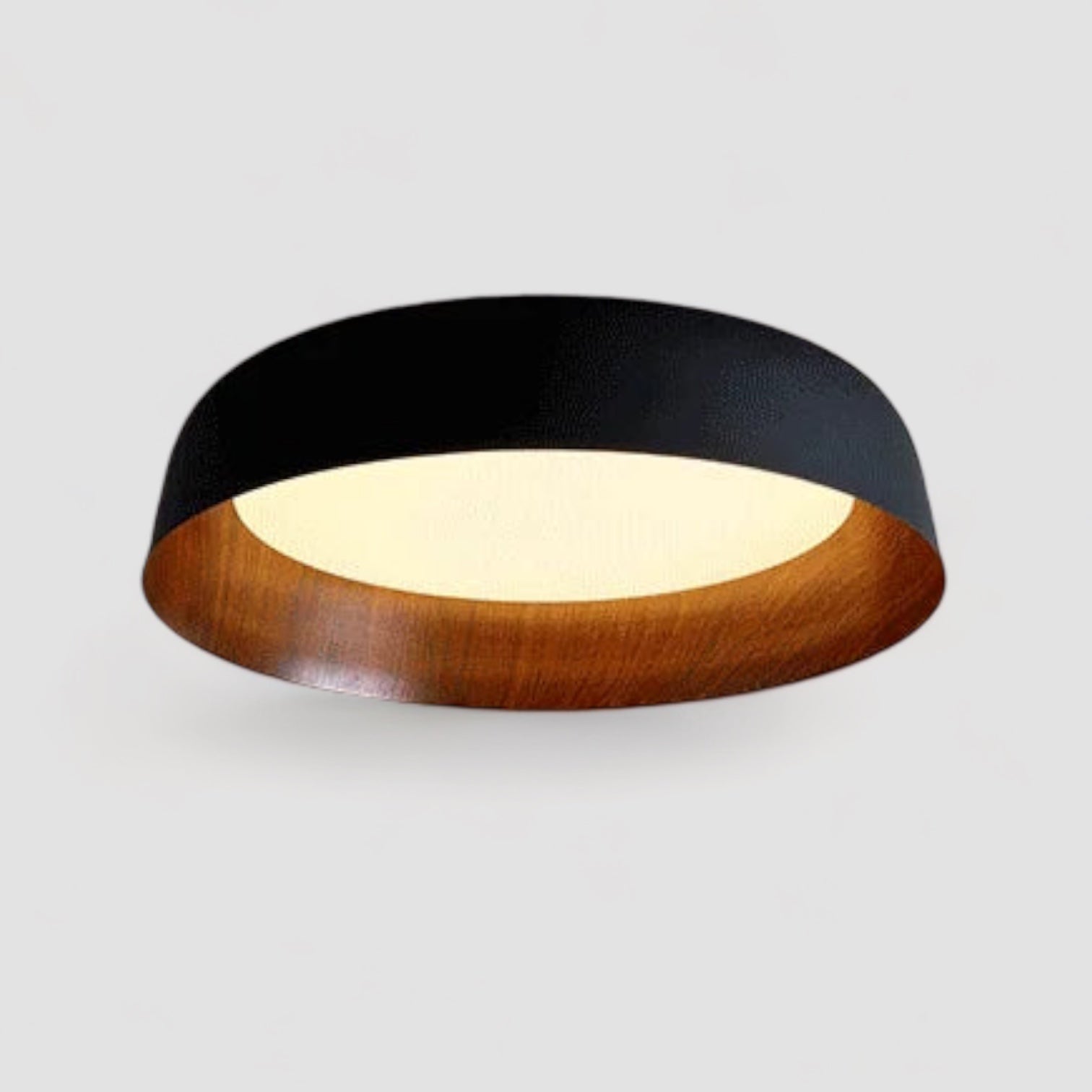 Plafondlamp Scandinavisch met Houtlook Kap en Geïntegreerde LED ##POS:2##