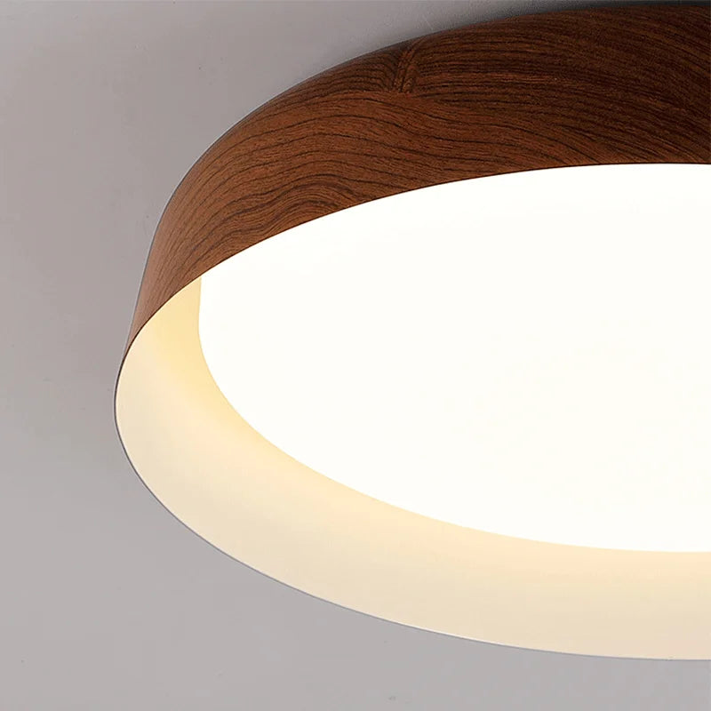 Plafondlamp Scandinavisch met Houtlook Kap en Geïntegreerde LED ##POS:8##