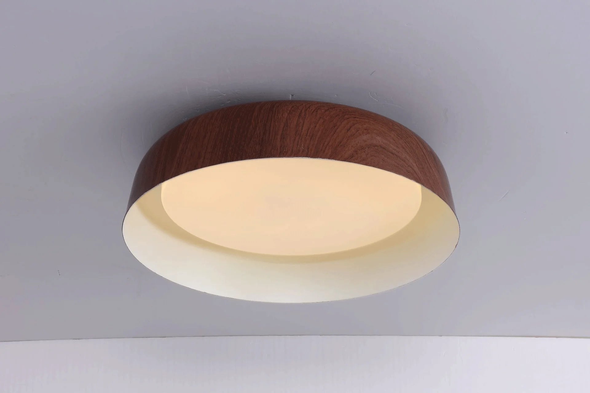 Plafondlamp Scandinavisch met Houtlook Kap en Geïntegreerde LED