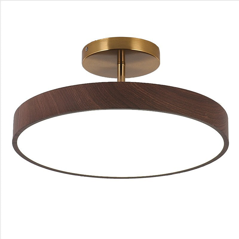 Plafondlamp Scandinavisch met Ronde Houten Rand en Geïntegreerde LED