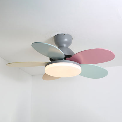Plafondventilator met Lamp Bloembladdesign DC Motor 6 Snelheden