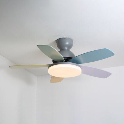 Plafondventilator met Lamp Bloembladdesign DC Motor 6 Snelheden