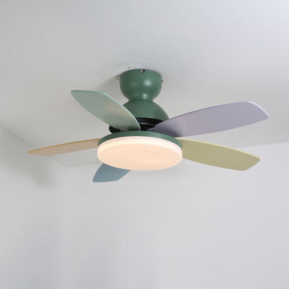 Plafondventilator met Lamp Bloembladdesign DC Motor 6 Snelheden