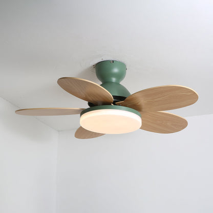 Plafondventilator met Lamp Bloembladdesign DC Motor 6 Snelheden