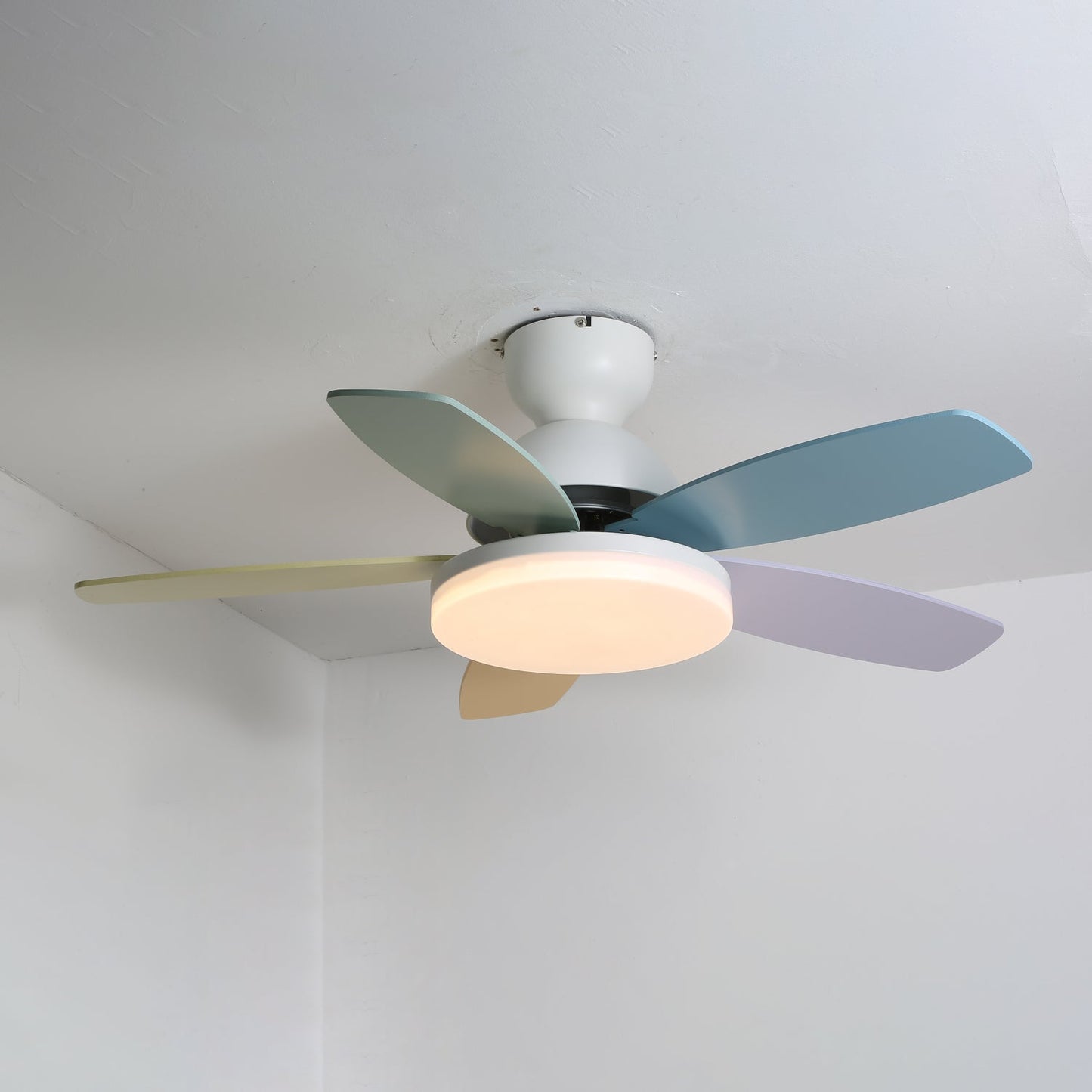 Plafondventilator met Lamp Bloembladdesign DC Motor 6 Snelheden