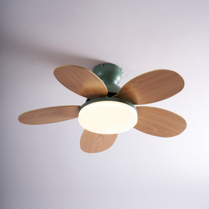Plafondventilator met Lamp Bloembladdesign DC Motor 6 Snelheden