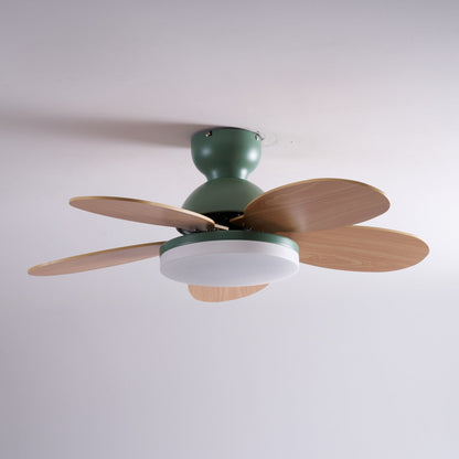 Plafondventilator met Lamp Bloembladdesign DC Motor 6 Snelheden