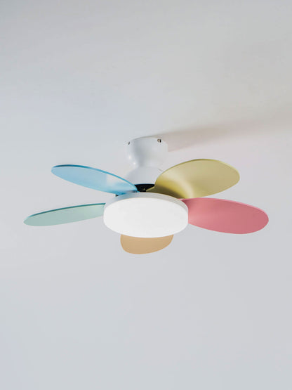 Plafondventilator met Lamp Bloembladdesign DC Motor 6 Snelheden