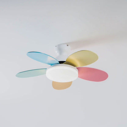 Plafondventilator met Lamp Bloembladdesign DC Motor 6 Snelheden