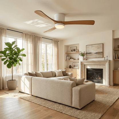 Plafondventilator Scandinavisch met LED Verlichting en Stille DC Motor