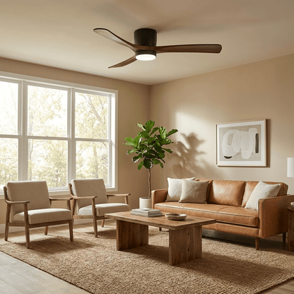 Plafondventilator Scandinavisch met LED Verlichting en Stille DC Motor