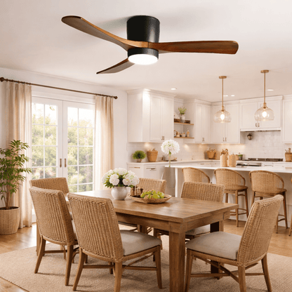 Plafondventilator Scandinavisch met LED Verlichting en Stille DC Motor