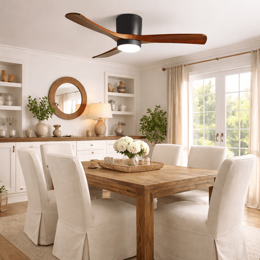 Plafondventilator Scandinavisch met LED Verlichting en Stille DC Motor