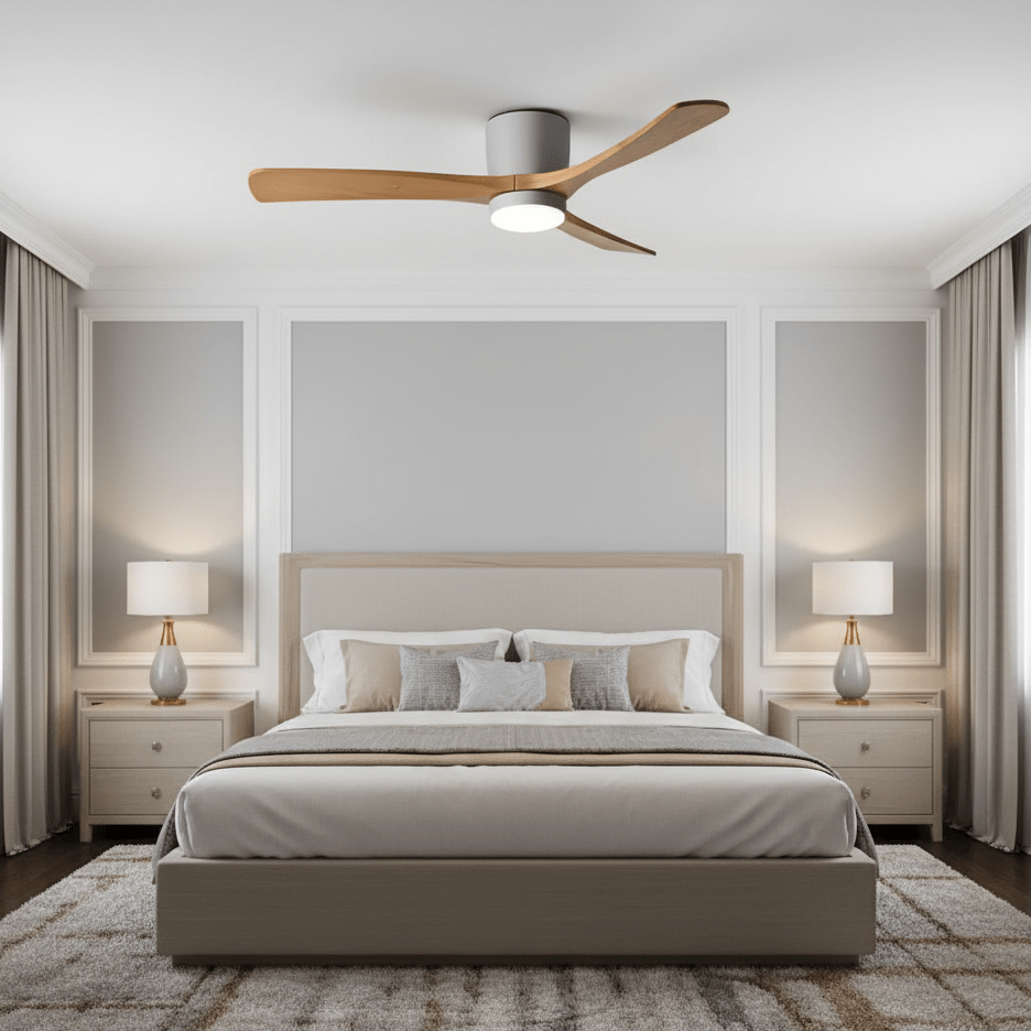 Plafondventilator Scandinavisch met LED Verlichting en Stille DC Motor
