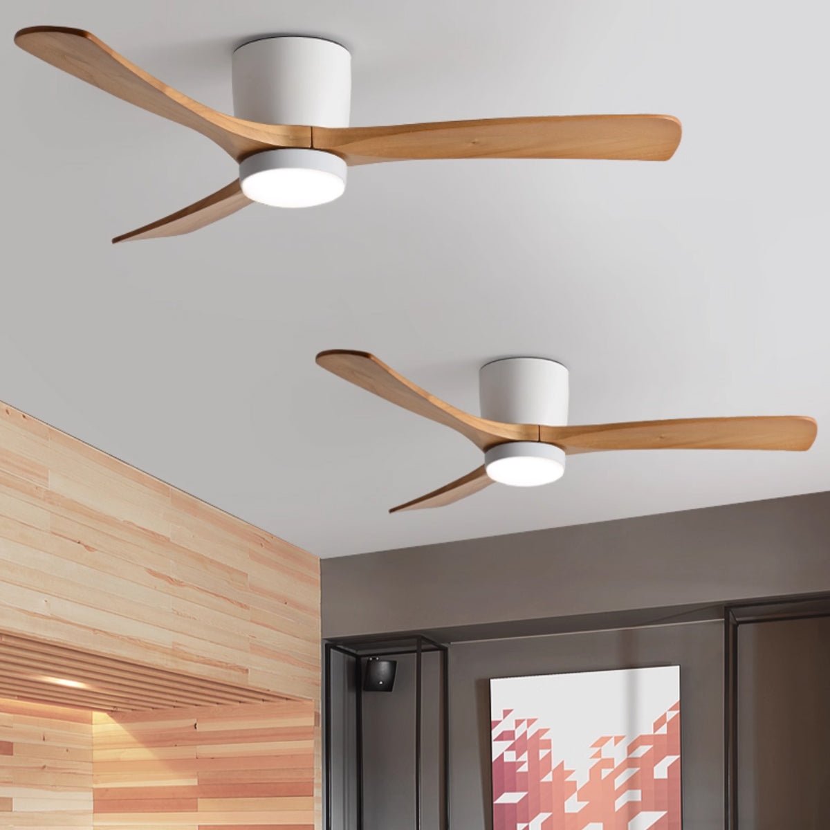 Plafondventilator Scandinavisch met LED Verlichting en Stille DC Motor