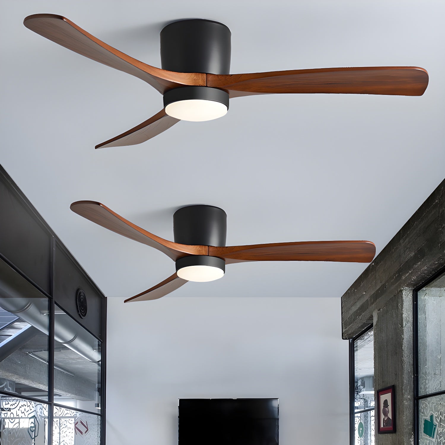 Plafondventilator Scandinavisch met LED Verlichting en Stille DC Motor