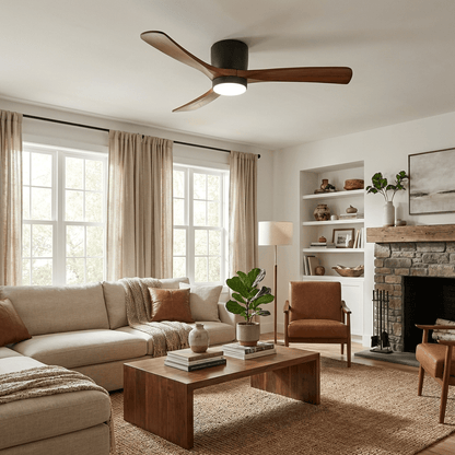 Plafondventilator Scandinavisch met LED Verlichting en Stille DC Motor