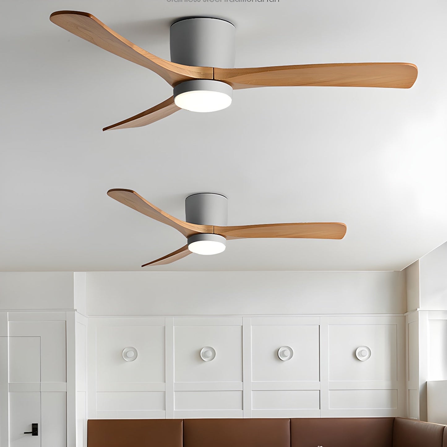 Plafondventilator Scandinavisch met LED Verlichting en Stille DC Motor