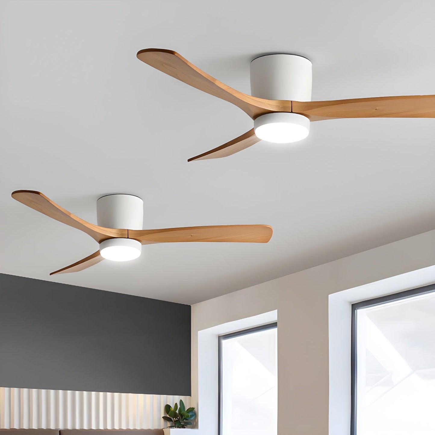 Plafondventilator Scandinavisch met LED Verlichting en Stille DC Motor