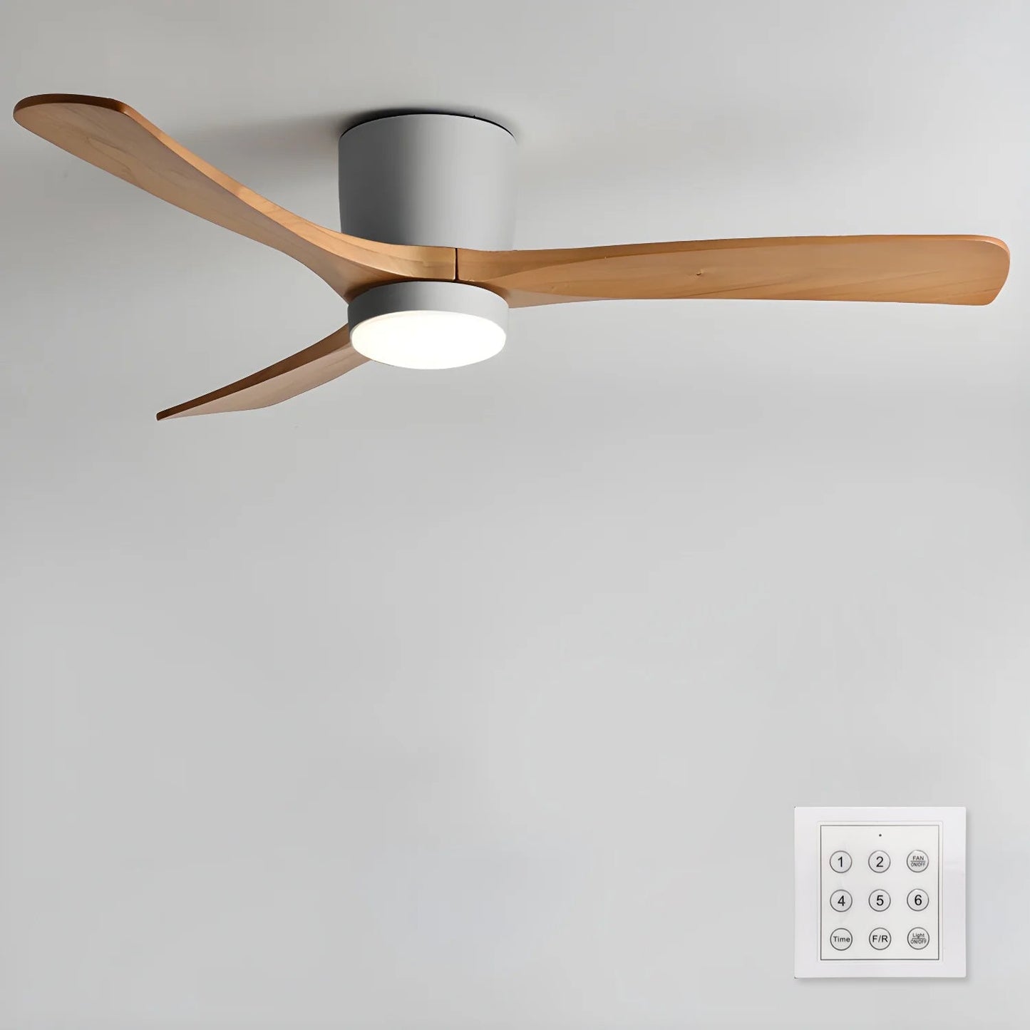 Plafondventilator Scandinavisch met LED Verlichting en Stille DC Motor