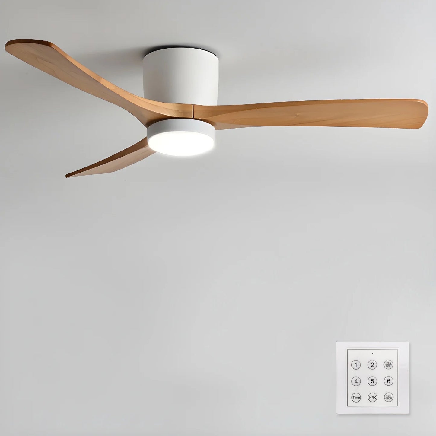 Plafondventilator Scandinavisch met LED Verlichting en Stille DC Motor