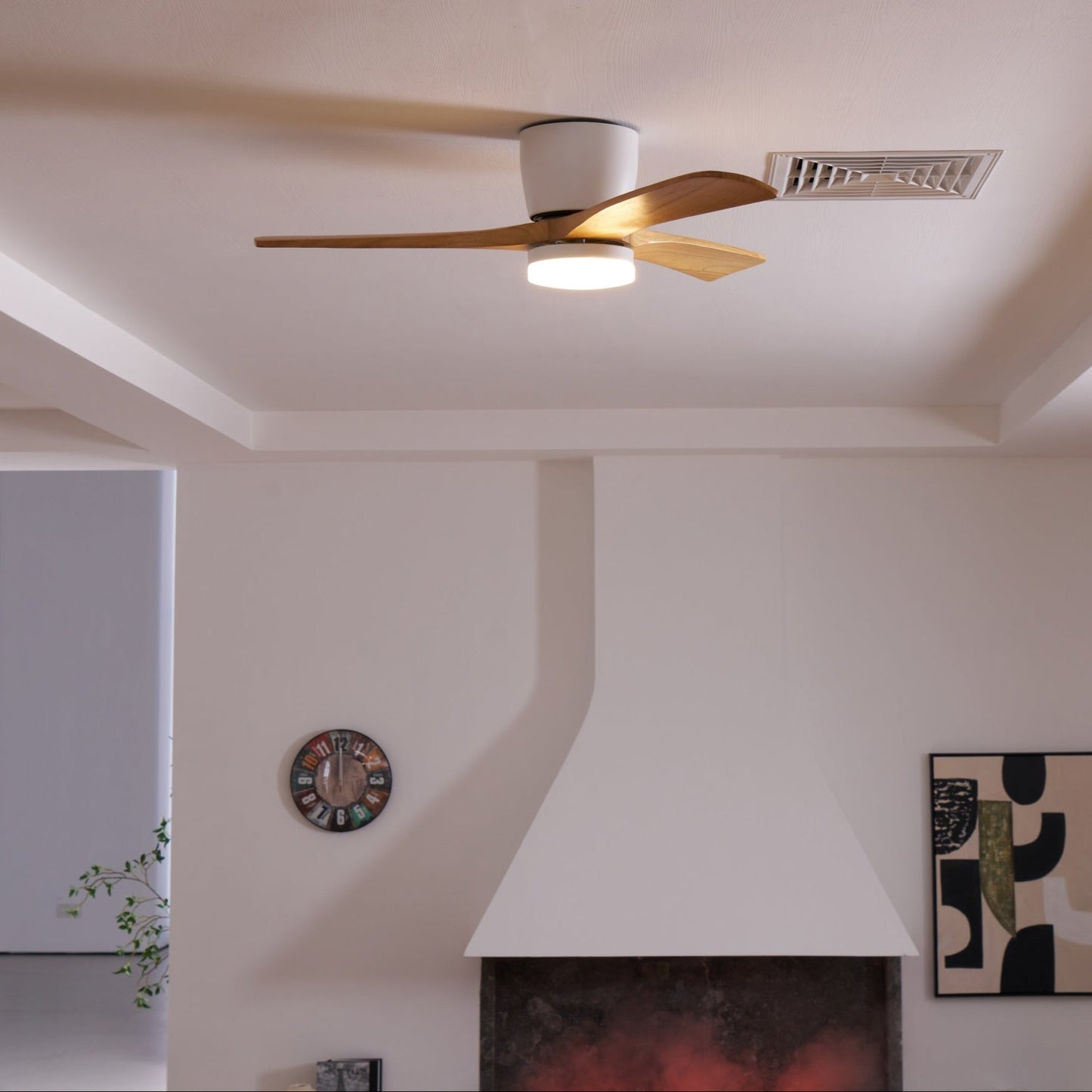 Plafondventilator Scandinavisch met LED Verlichting en Stille DC Motor
