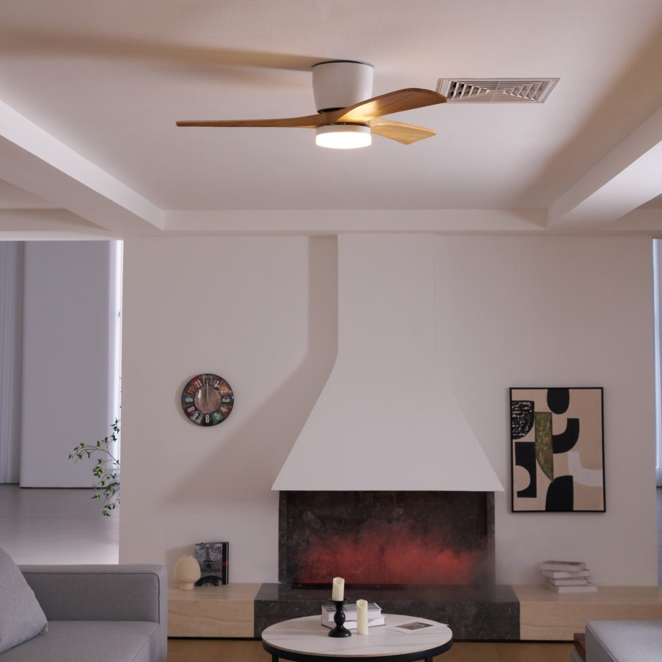 Plafondventilator Scandinavisch met LED Verlichting en Stille DC Motor