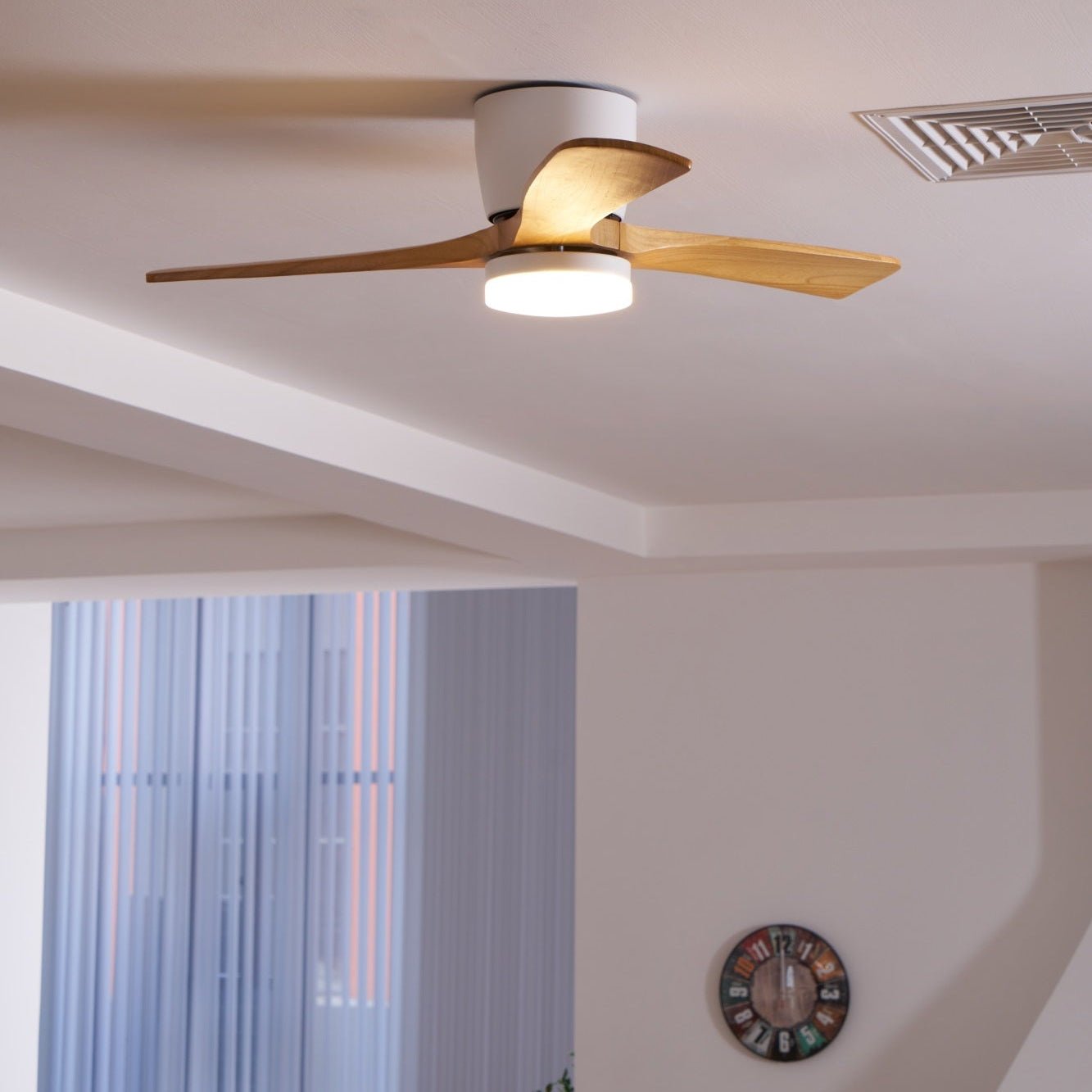 Plafondventilator Scandinavisch met LED Verlichting en Stille DC Motor