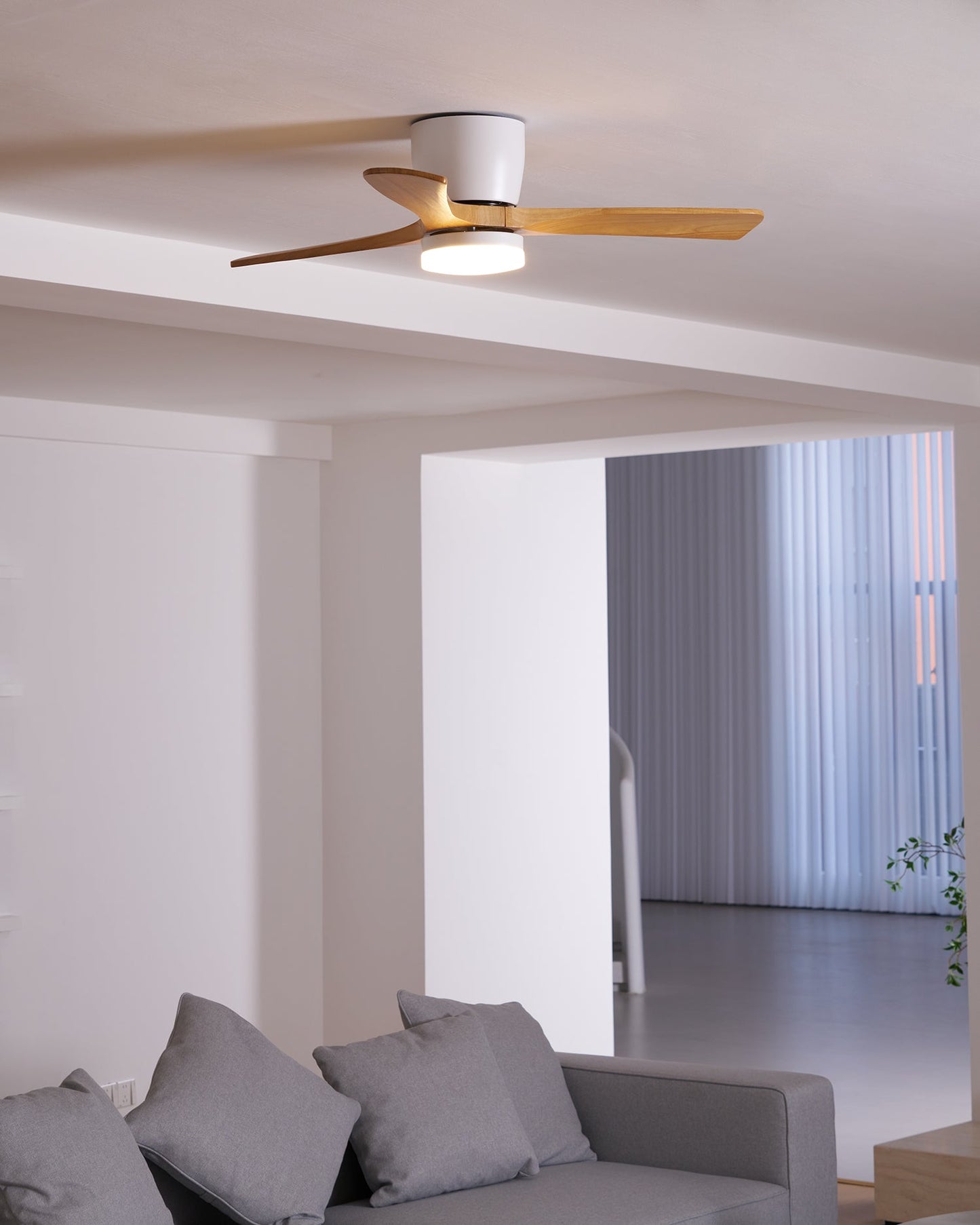 Plafondventilator Scandinavisch met LED Verlichting en Stille DC Motor