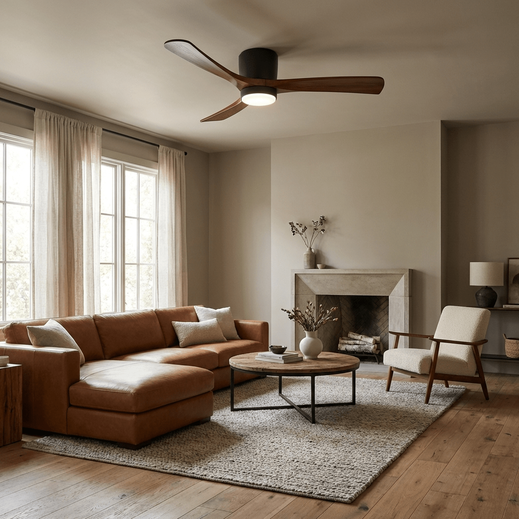 Plafondventilator Scandinavisch met LED Verlichting en Stille DC Motor
