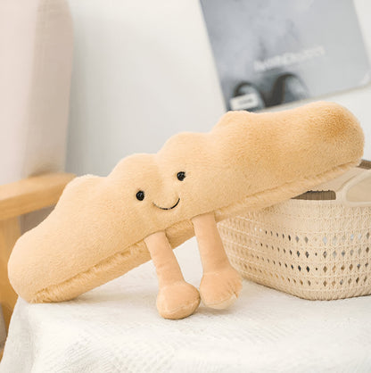 Pluche Knuffel Brood Speelgoed met Smiley Gezicht voor Kinderen en Volwassenen