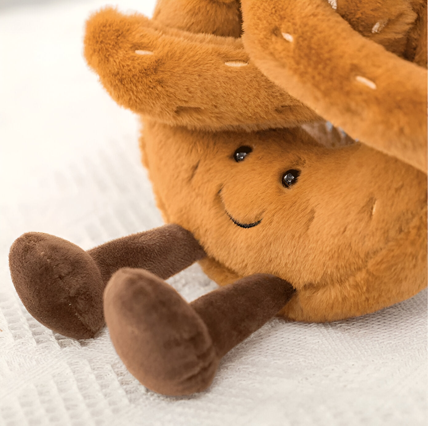 Pluche Knuffel Brood Speelgoed met Smiley Gezicht voor Kinderen en Volwassenen