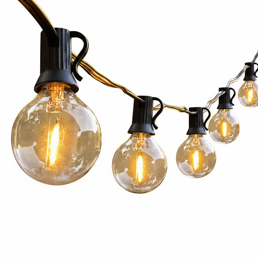 Prikkabelverlichting Buiten Vintage met Ronde LED Lampen voor Tuin en Terras