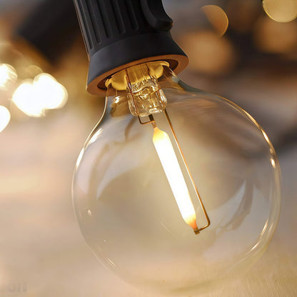 Prikkabelverlichting Buiten Vintage met Ronde LED Lampen voor Tuin en Terras