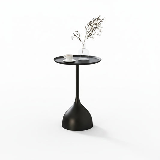 Ronde Bijzettafel Metaal Scandinavisch met Tulpvoet