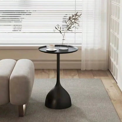 Ronde Bijzettafel Metaal Scandinavisch met Tulpvoet