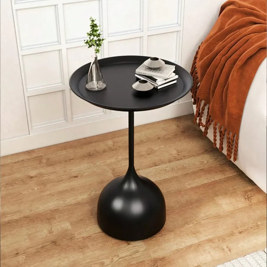 Ronde Bijzettafel Metaal Scandinavisch met Tulpvoet