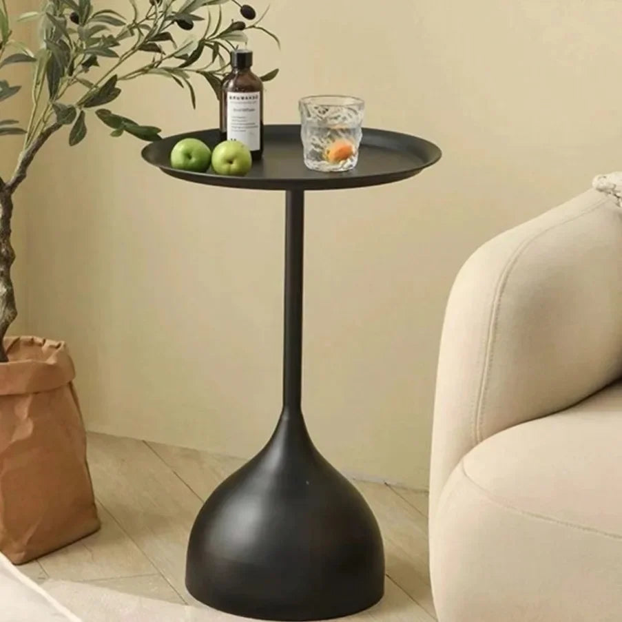 Ronde Bijzettafel Metaal Scandinavisch met Tulpvoet
