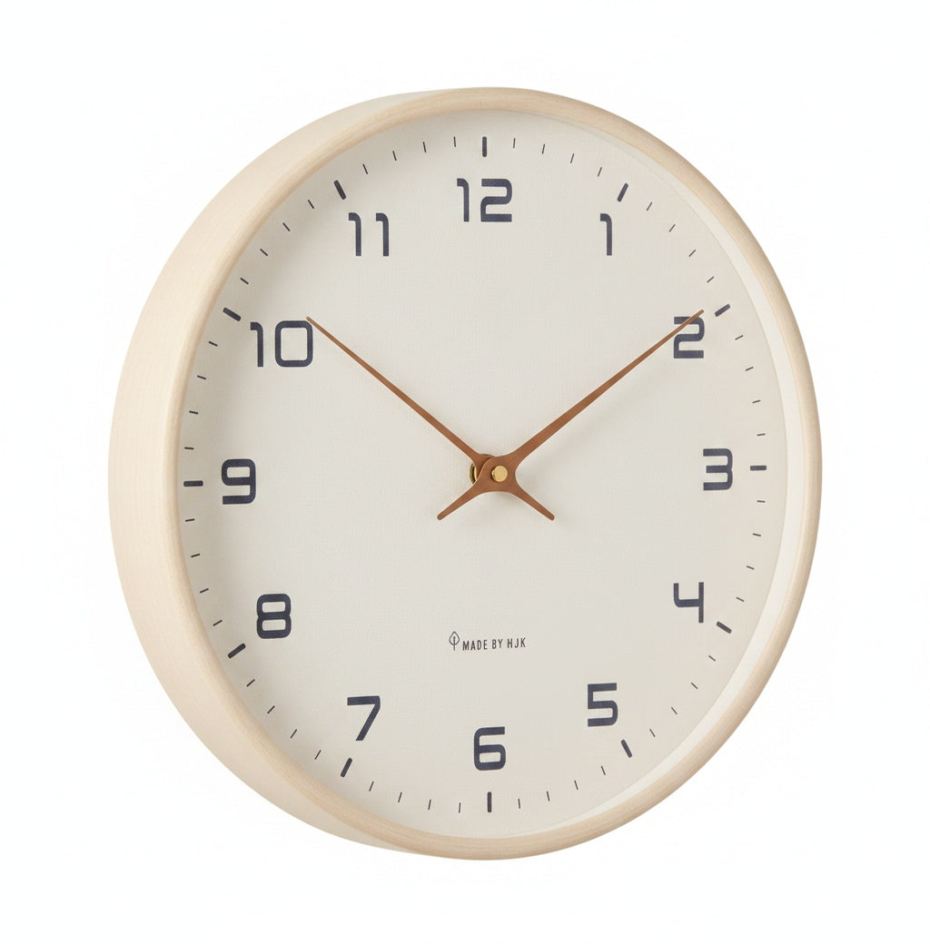 Ronde Wandklok Scandinavisch Minimalistisch met Stille Quartz Motor
