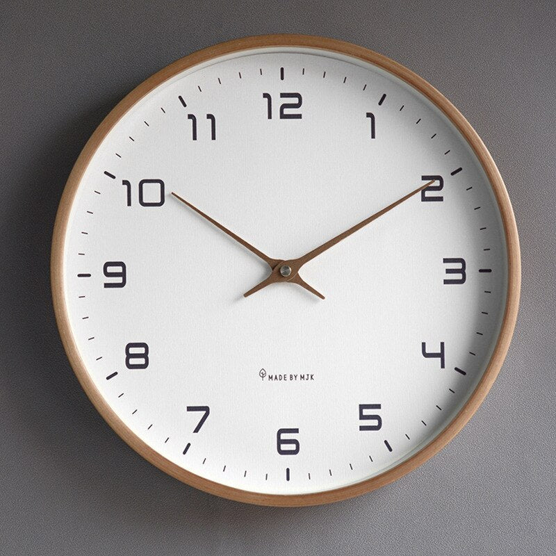 Ronde Wandklok Scandinavisch Minimalistisch met Stille Quartz Motor