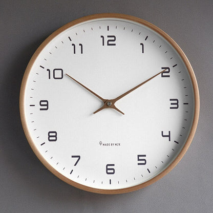 Ronde Wandklok Scandinavisch Minimalistisch met Stille Quartz Motor
