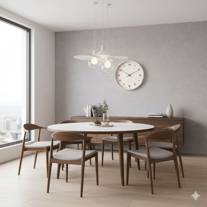 Ronde Wandklok Scandinavisch Minimalistisch met Stille Quartz Motor