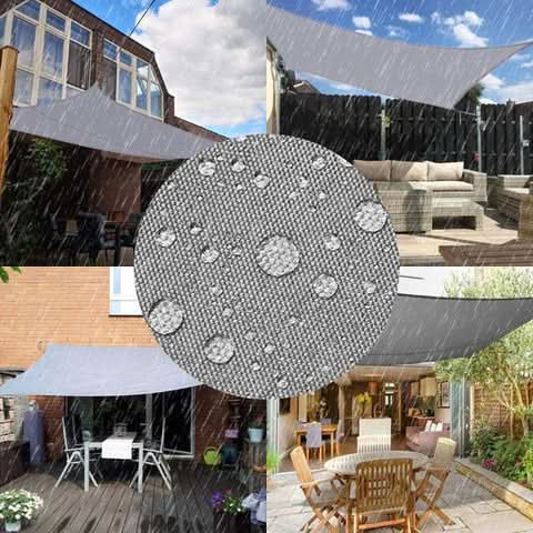 Schaduwdoek Vierkant voor Tuin en Terras met Bevestigingsmateriaal
