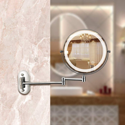 Scheerspiegel Badkamer met LED Verlichting en Uitschuifbare Arm aan de Muur
