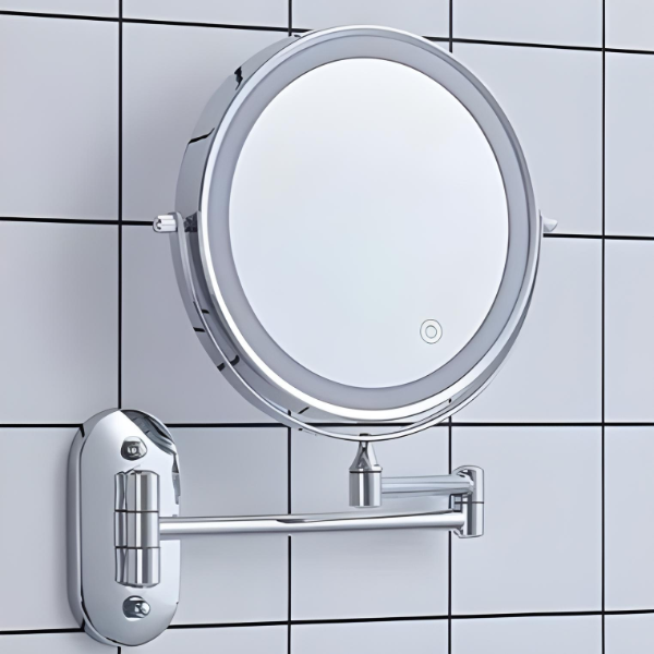 Scheerspiegel Badkamer met LED Verlichting en Uitschuifbare Arm aan de Muur